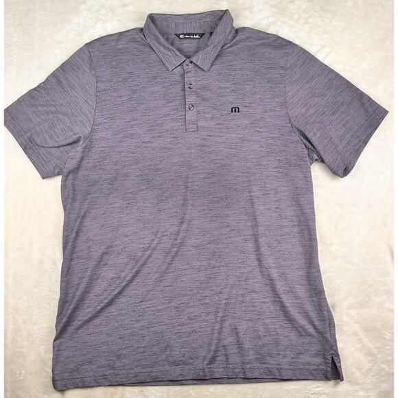 Travis Mathew Polo Shirt Mens XXL Purple Golf Performance Cotton Blend Stretch - Picture 1 of 7